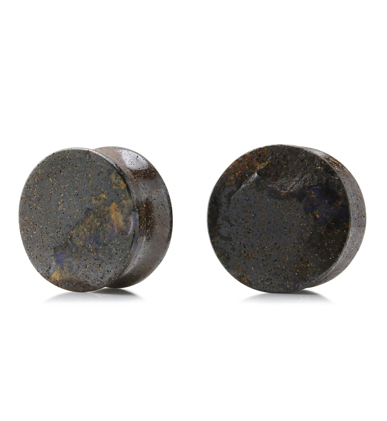 Boulder Opal Stone Plugs 3/4" (19mm) Version 2 - Image 2