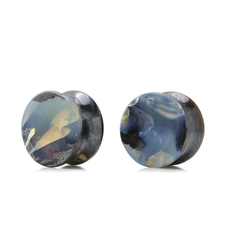 Boulder Opal Stone Plugs 5/8" (16mm) Version 1 - Image 2