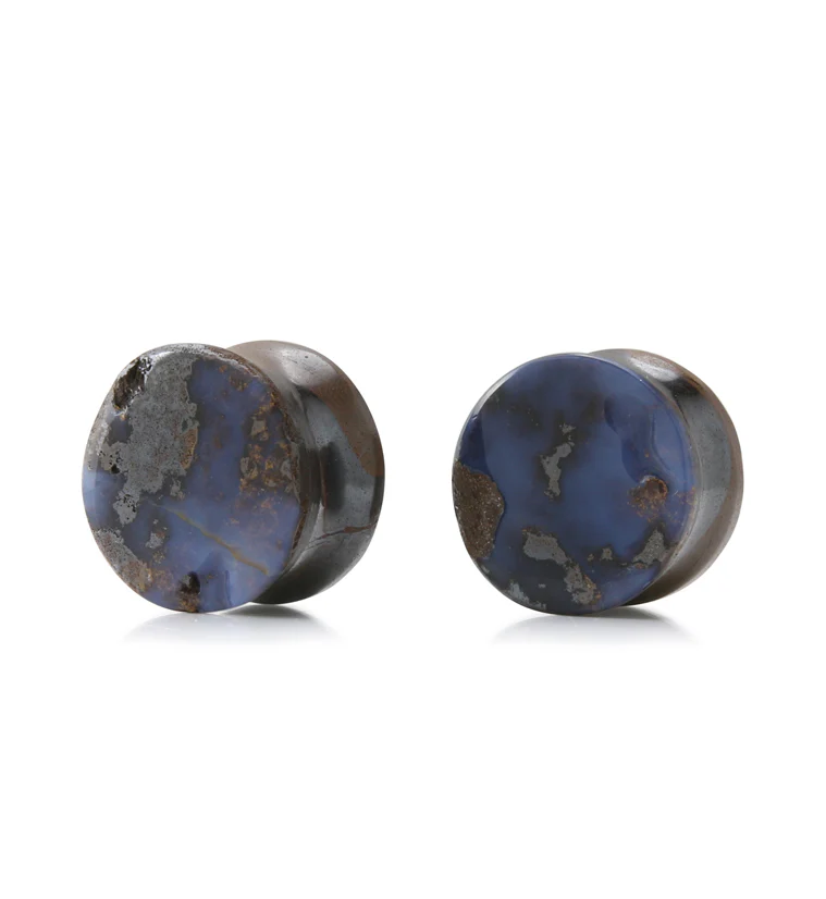 Boulder Opal Stone Plugs 9/16" (14mm) Version 5 - Image 2
