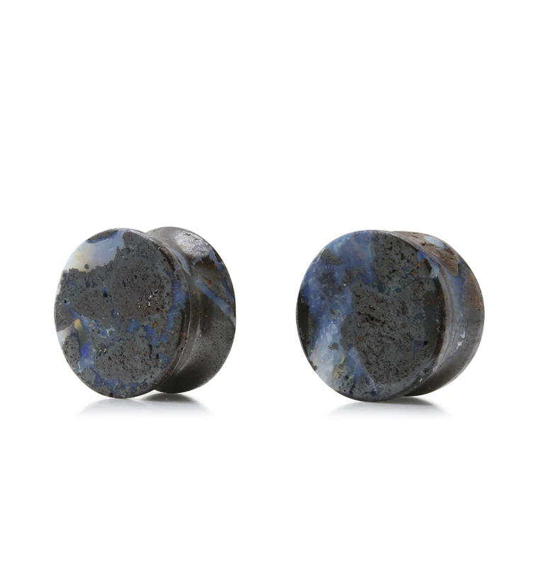 Boulder Opal Stone Plugs 9/16" (14mm) Version 6 - Image 2