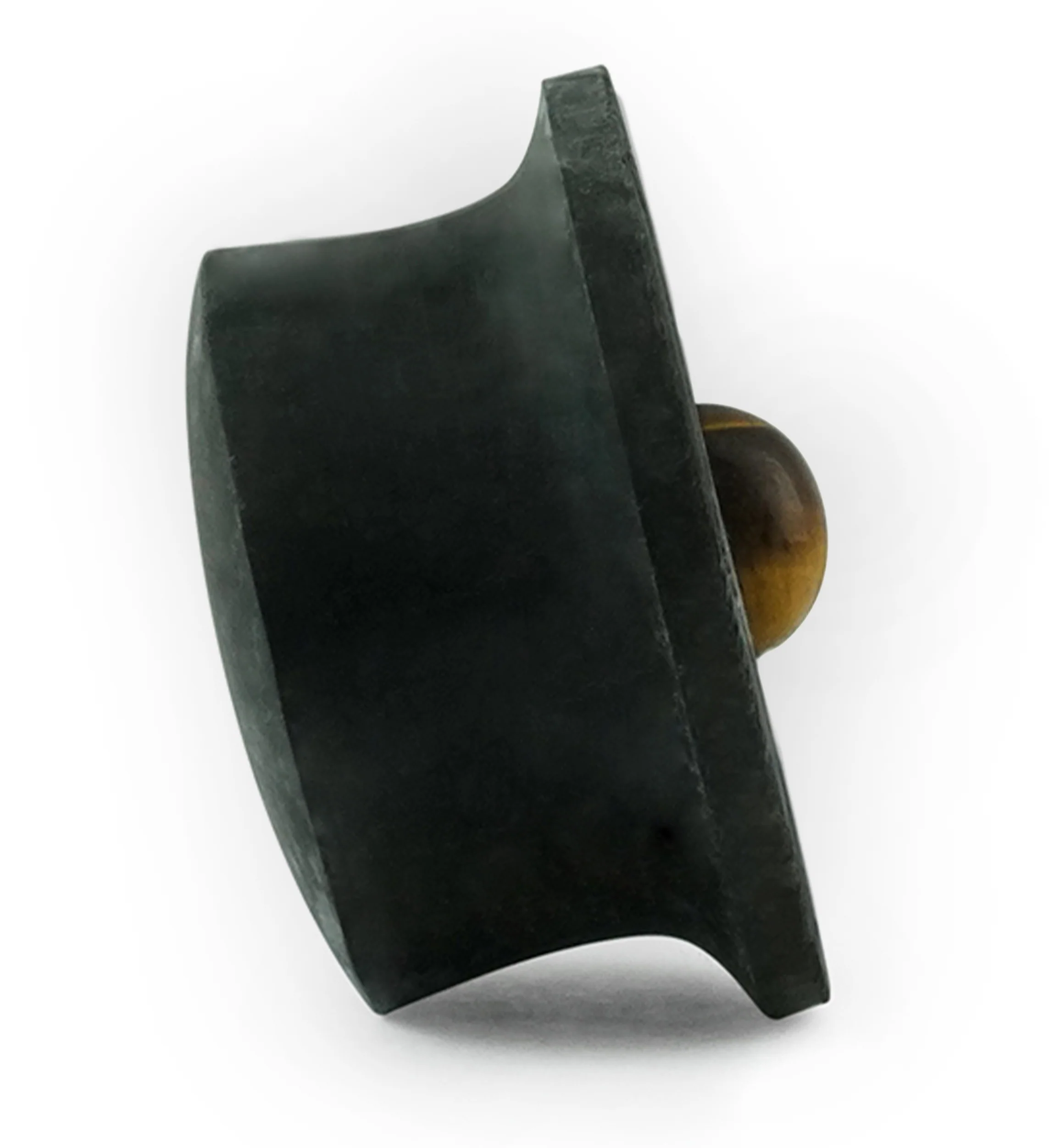 Boundary Geo Tiger Eye Stone Inlay Areng Wood Mayan Flare Plugs - Image 4