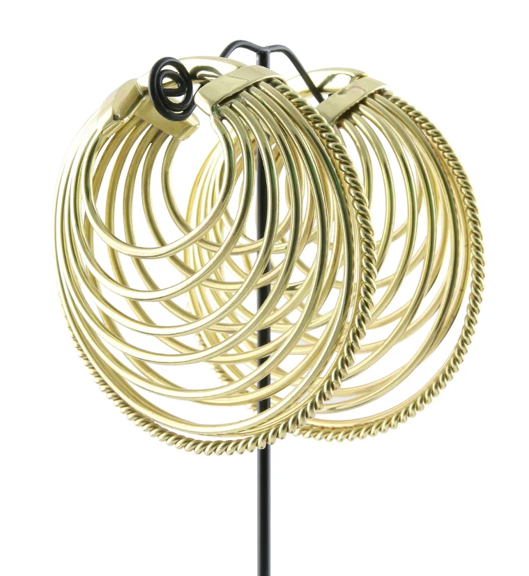 Braided Multi Hoop Brass Hangers - Image 2