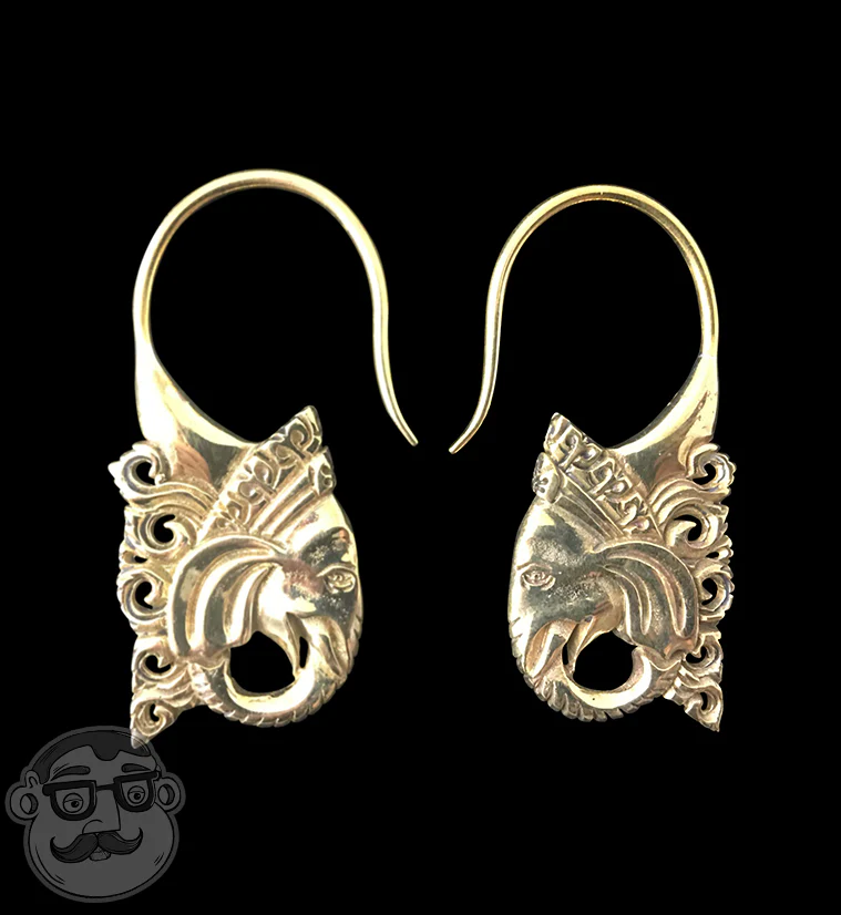 Brass Elephant Ear Weights - Image 2