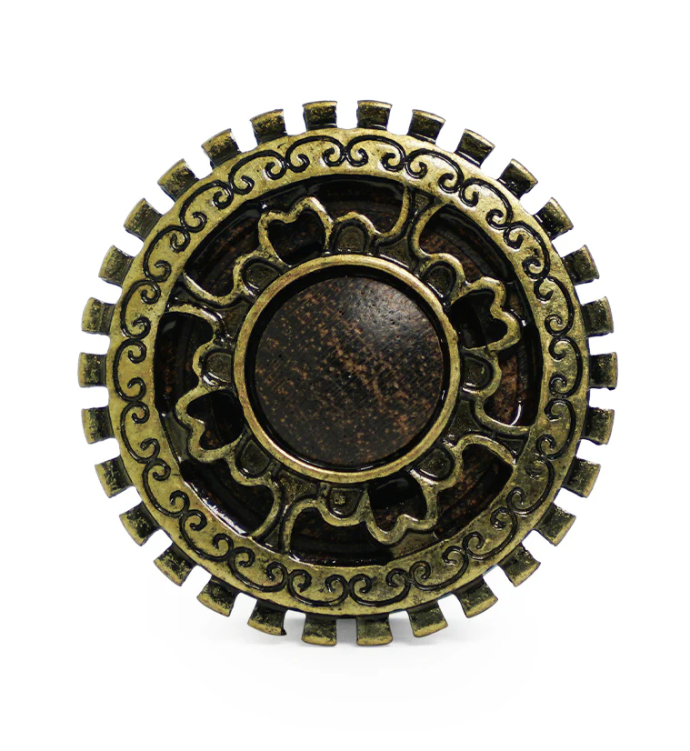 Brass Lineal Top Rose Wood Plugs - Image 2