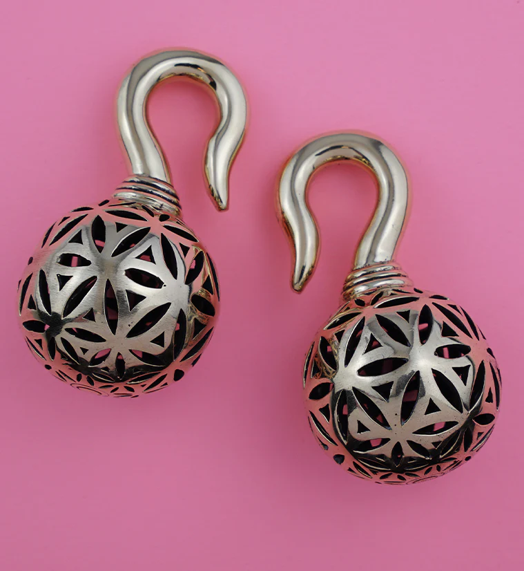 Brass Orb Ear Weights - Image 2