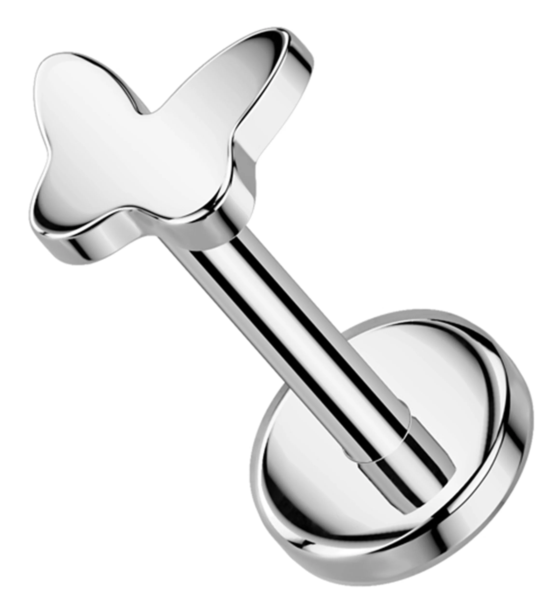 Butterfly Threadless Titanium Flat Disk Labret