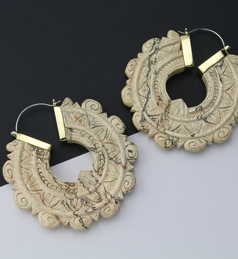 Bullion Tamarind Wooden Hangers / Earrings - Image 2