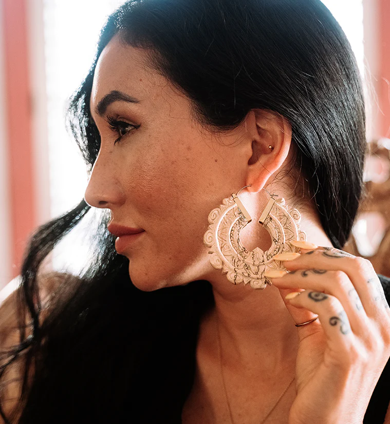 Bullion Tamarind Wooden Hangers / Earrings - Image 7