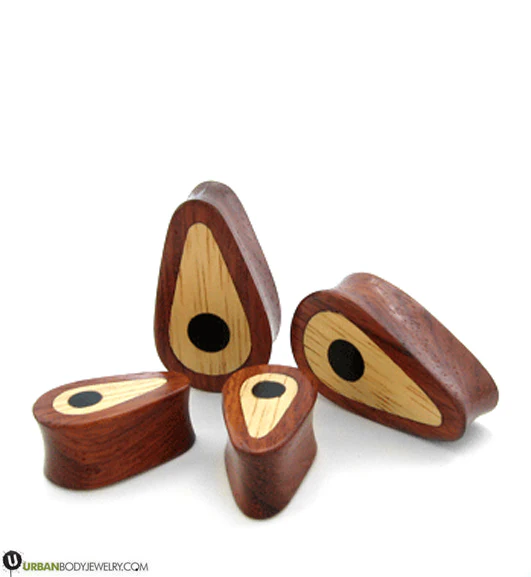 Bullseye Wooden Teardrop Plugs - Image 3