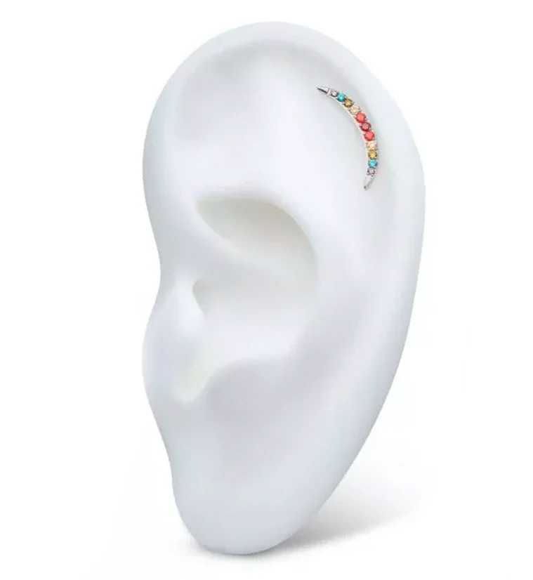 Camber Rainbow CZ Titanium Internally Threaded Top - Image 3