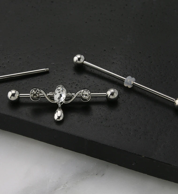 Candelabrum CZ Industrial Barbell - Image 2