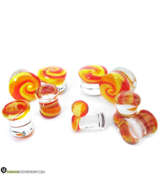 Cano Red & Yellow Glass Plugs - Image 2