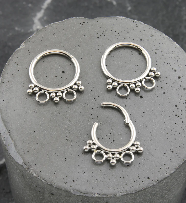 Capricious Titanium Fuse Hinged Segment Ring - Image 2