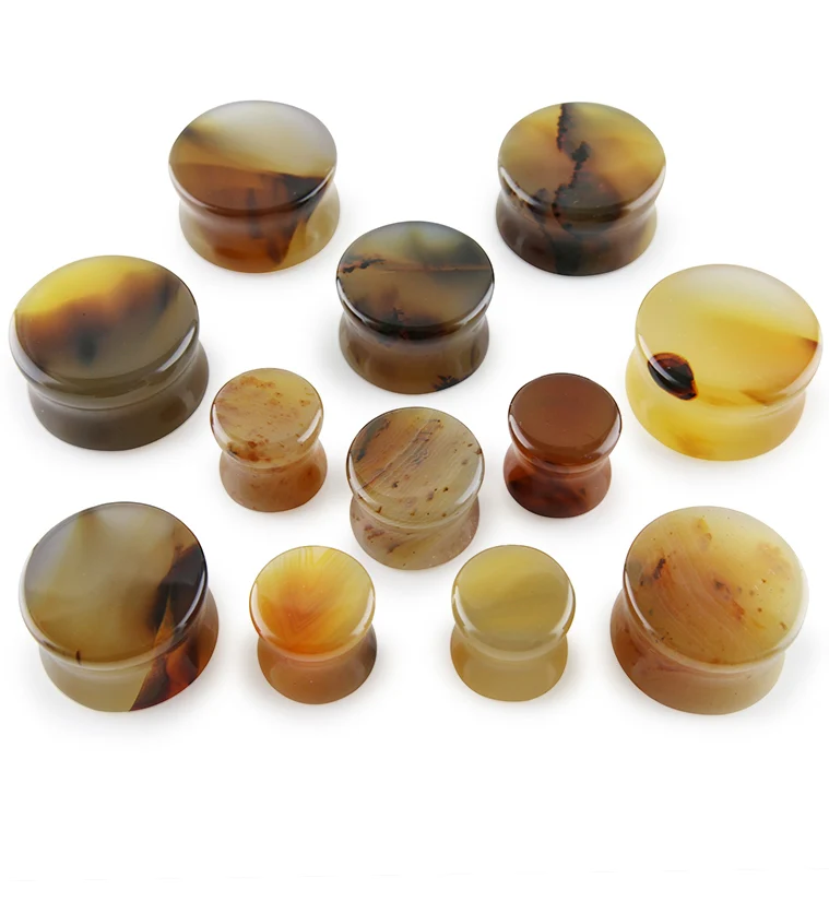 Carnelian Agate Stone Plugs - Image 2