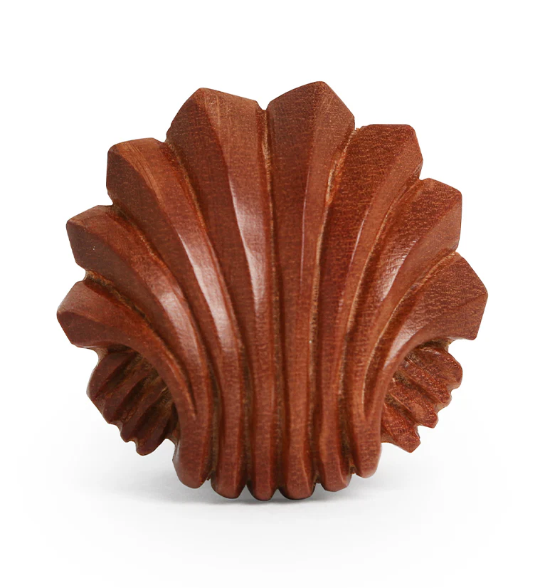 Carved Sea Shell Wood Plugs - Image 3