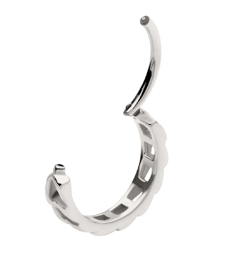Chain Link Side Facing Stainless Steel Hinged Segment Ring - Image 3