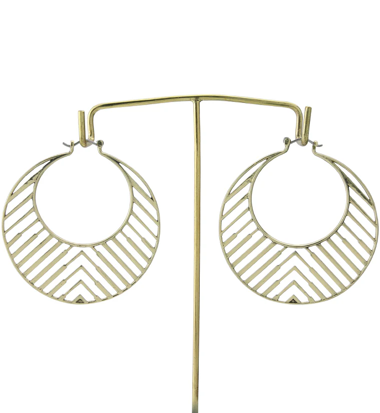 Chevron Titanium Hangers - Earrings - Image 3