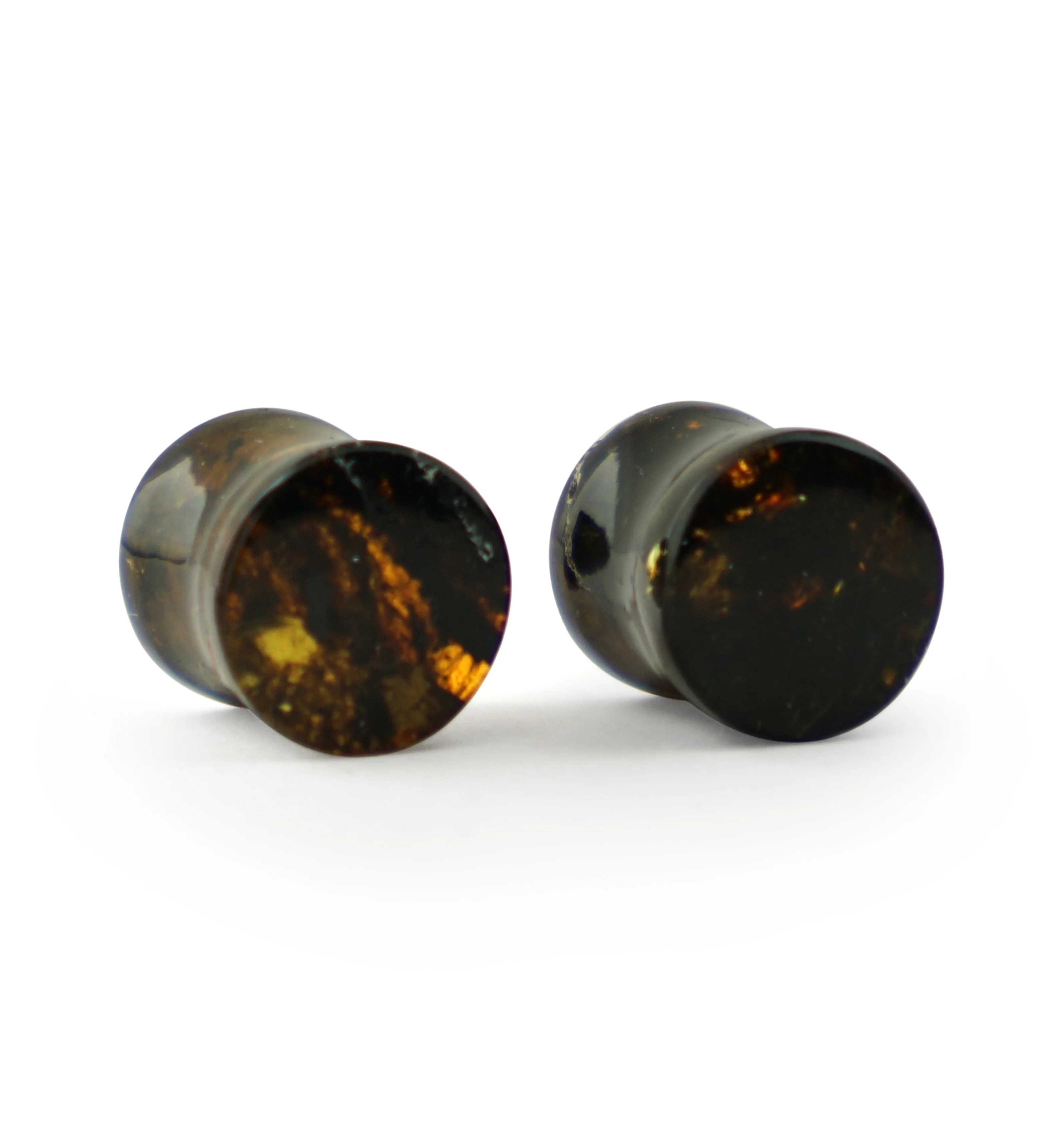 Chiapas Amber Plugs 00G (10mm) - Version 5 (Rough Edges) - Image 2