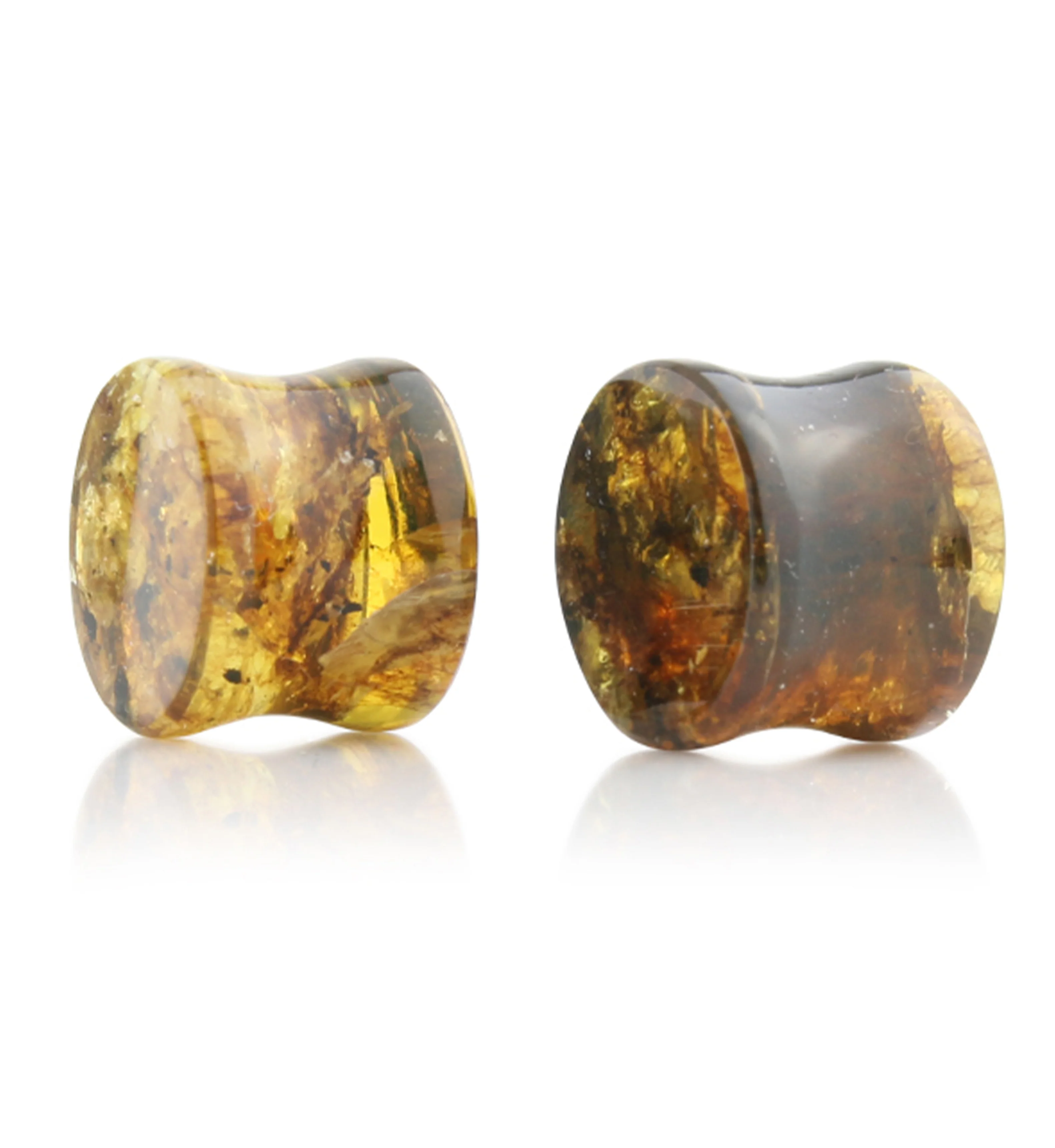 Chiapas Amber Plugs 9/16" (14mm) - Version 11 (Small Chip) - Image 2