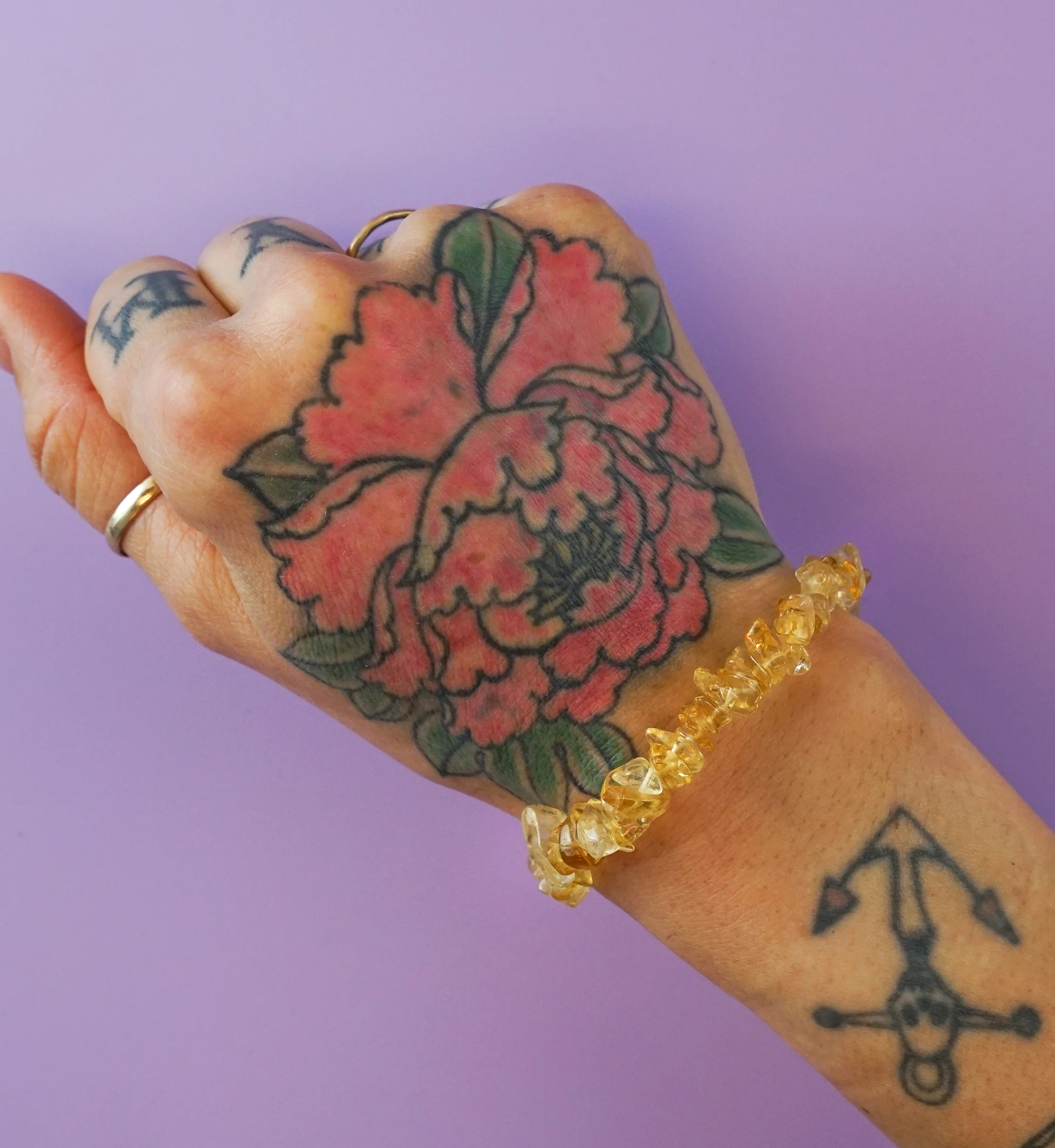 Citrine Chips Stone Bracelet