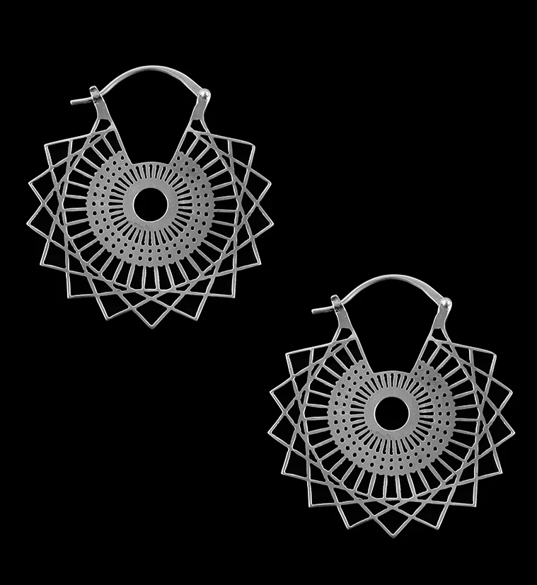 Clash White Brass Earrings - Weights