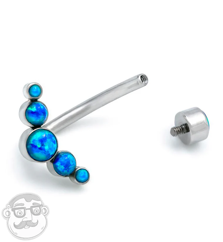 Clear CZ Truce Titanium Belly Button Ring - Image 2