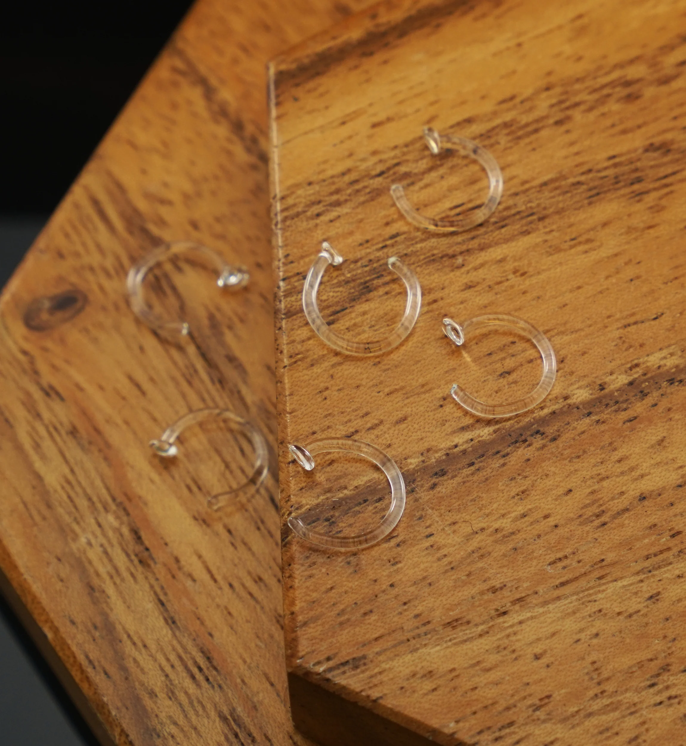 Clear Glass Hoop Nose Ring - Image 2