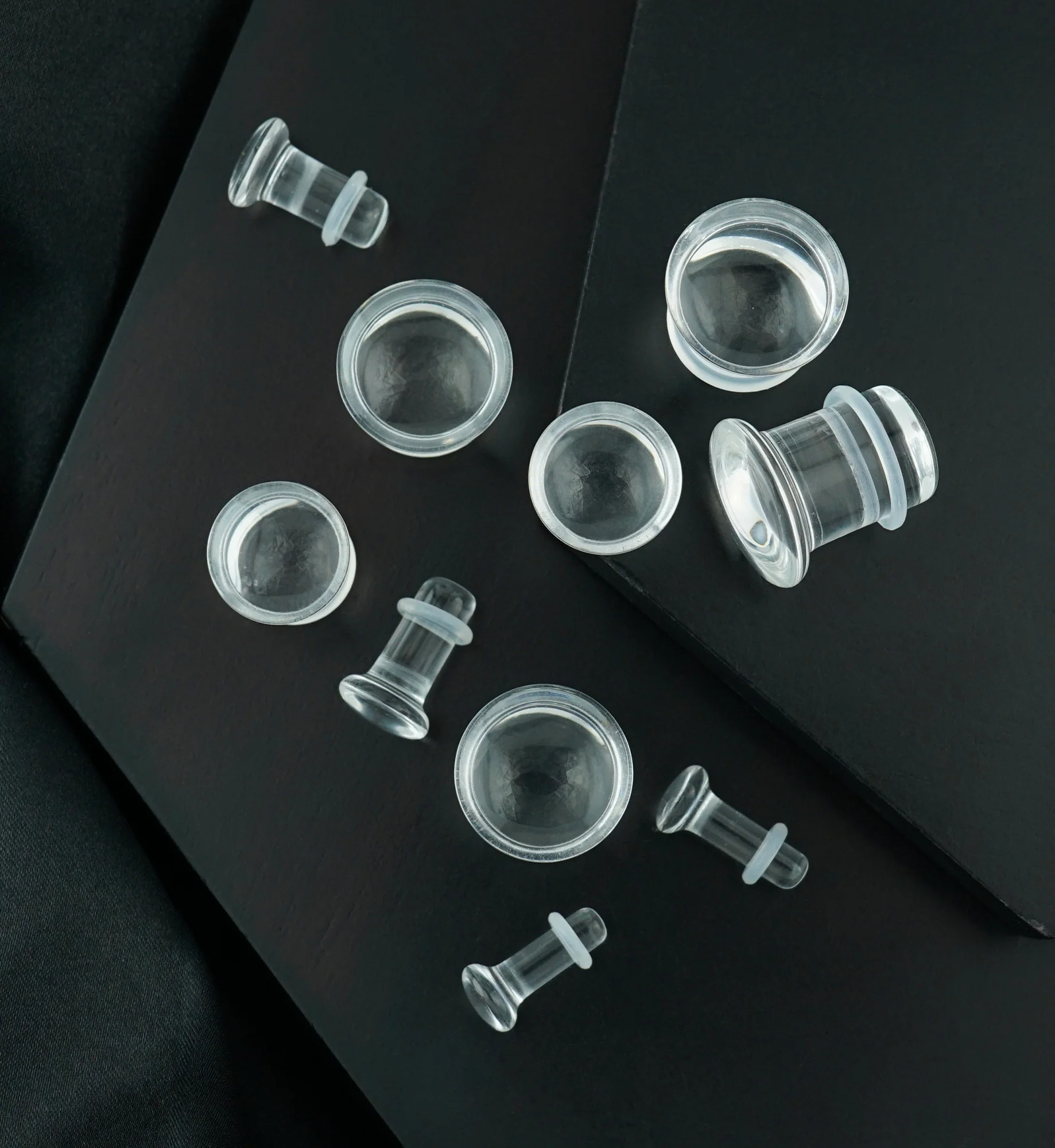 Clear Glass Plugs - Single Flare - Image 2