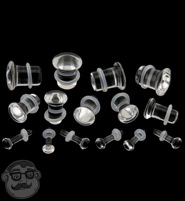 Clear Glass Plugs - Single Flare - Image 4