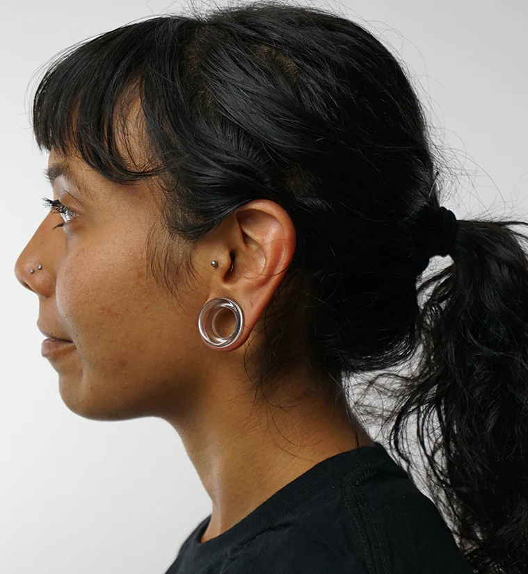 Clear Glass Tunnel Plugs - Image 2
