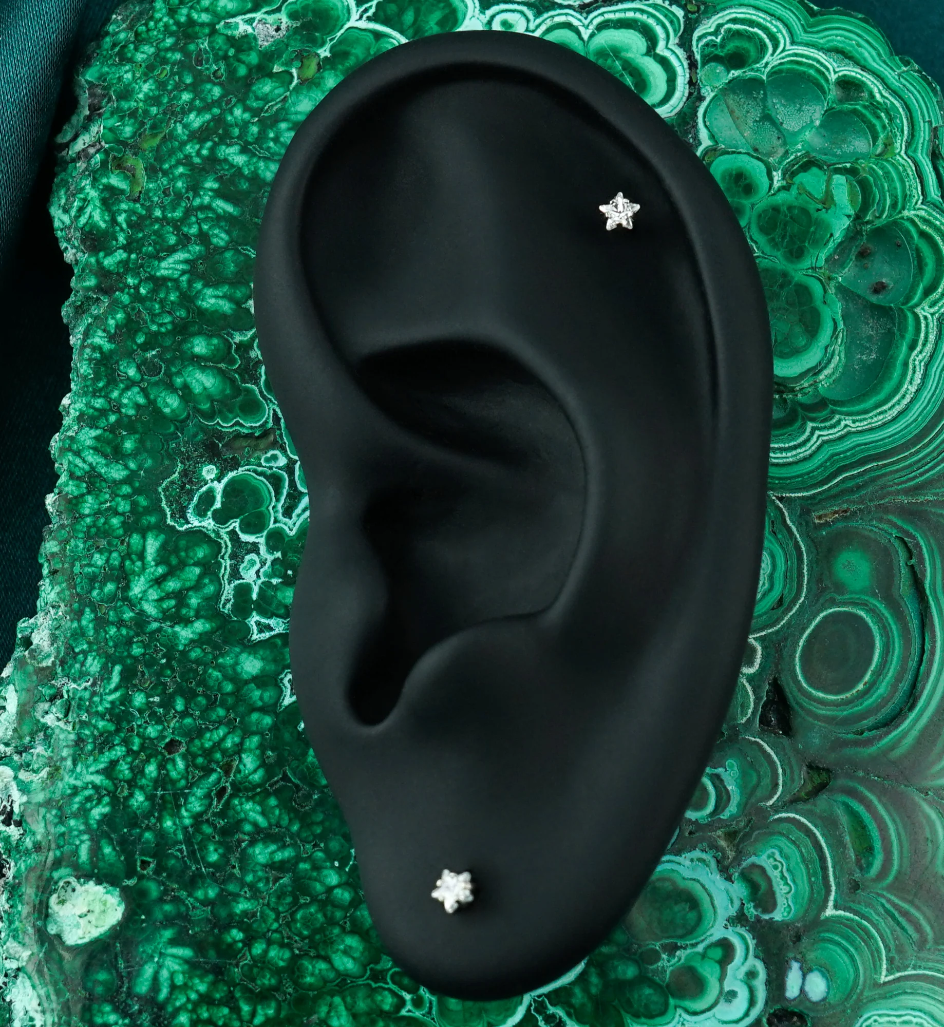 Clear Star CZ Labret Post - Image 2