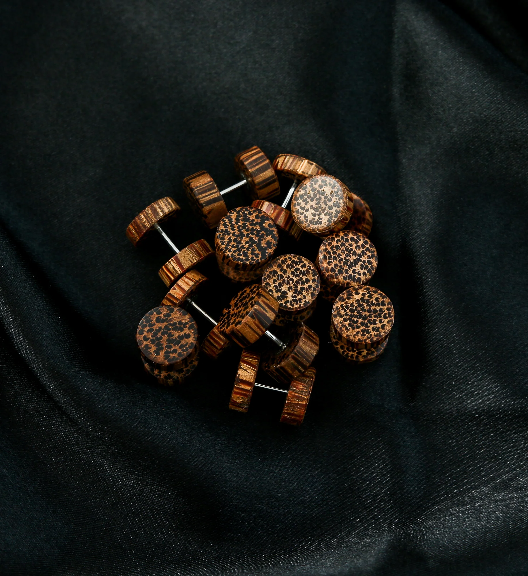Coconut Wood Fake Gauge Plugs - Image 2