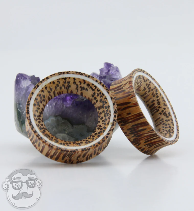 Coconut Wooden Tunnels with White Resin Inlay - Image 2