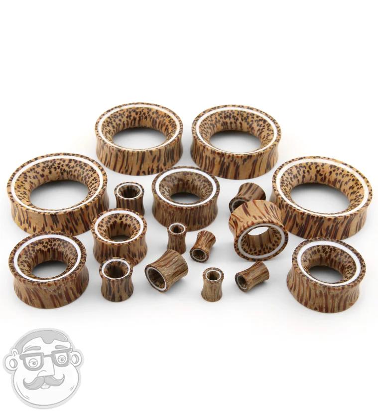 Coconut Wooden Tunnels with White Resin Inlay - Image 3