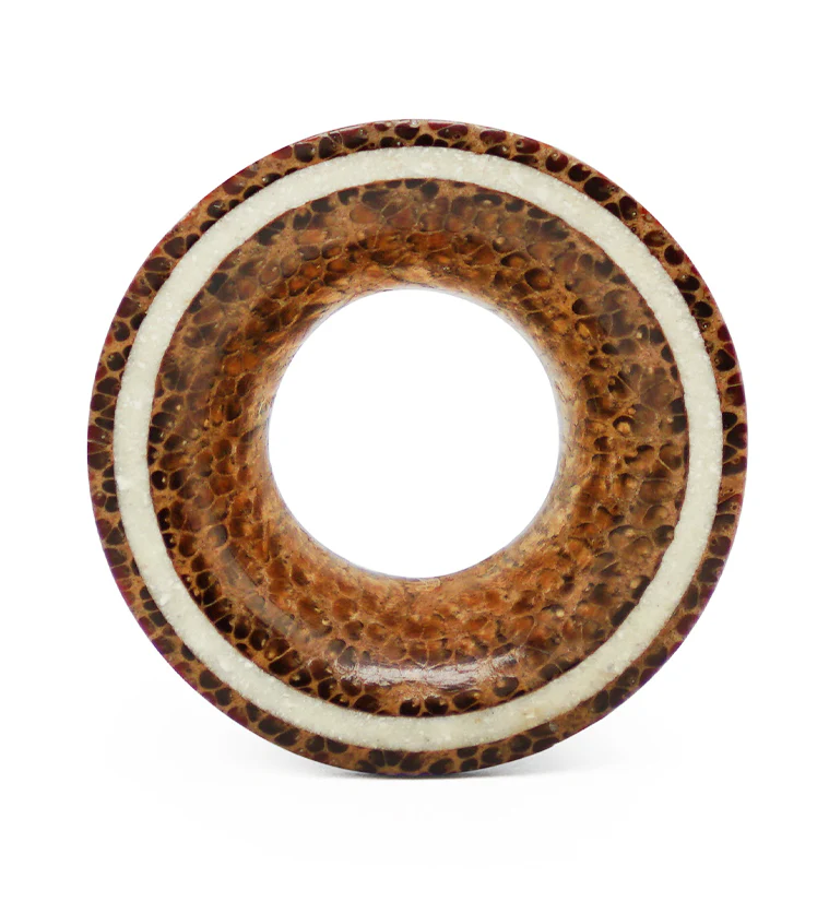 Coconut Wooden Tunnels with White Resin Inlay - Image 6
