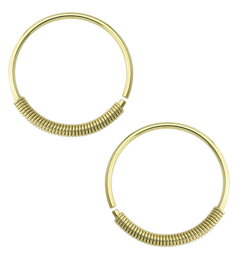 Coil Hoop Brass Ear Weights - Image 2