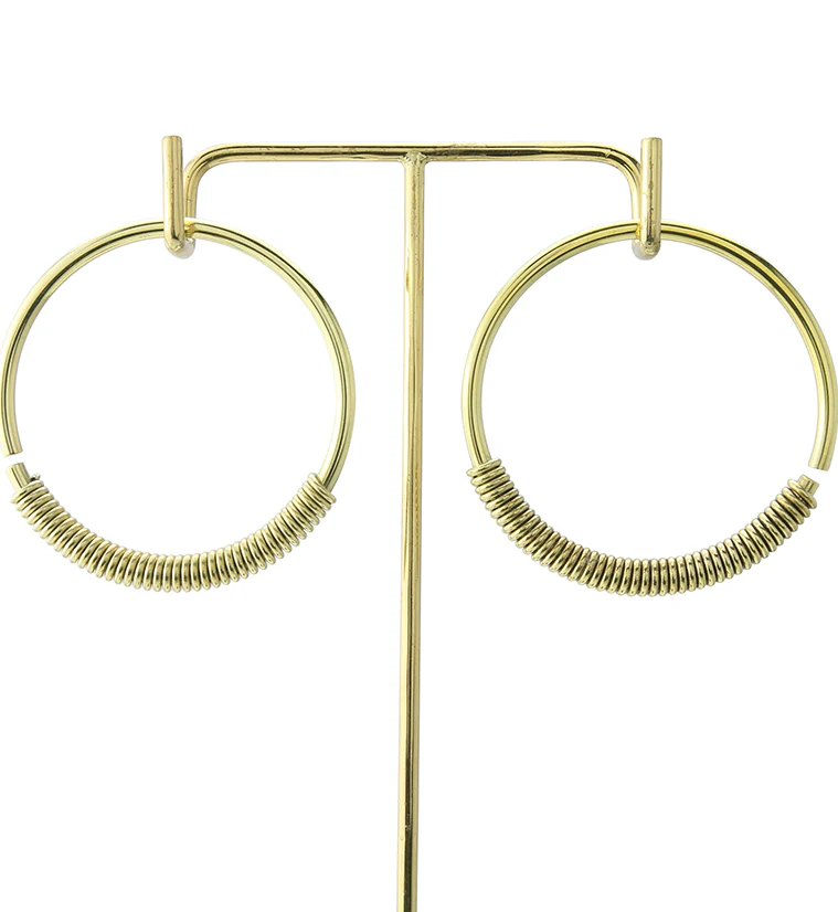 Coil Hoop Brass Ear Weights - Image 7