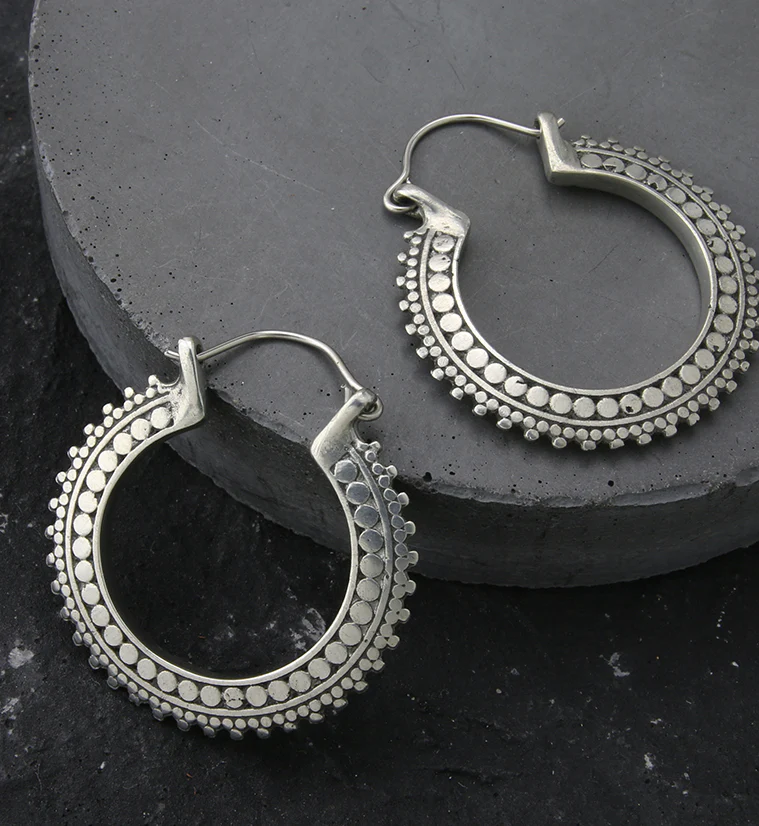 Colure White Brass Hangers / Earrings - Image 2