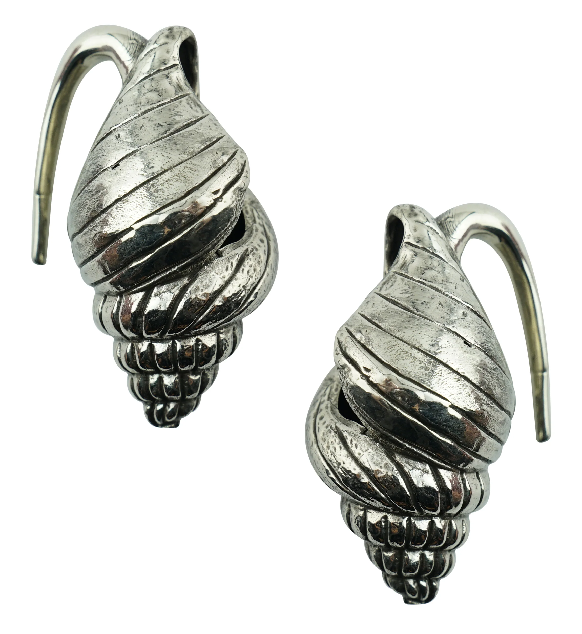 Conch Shell White Brass Ear Weights - Image 4
