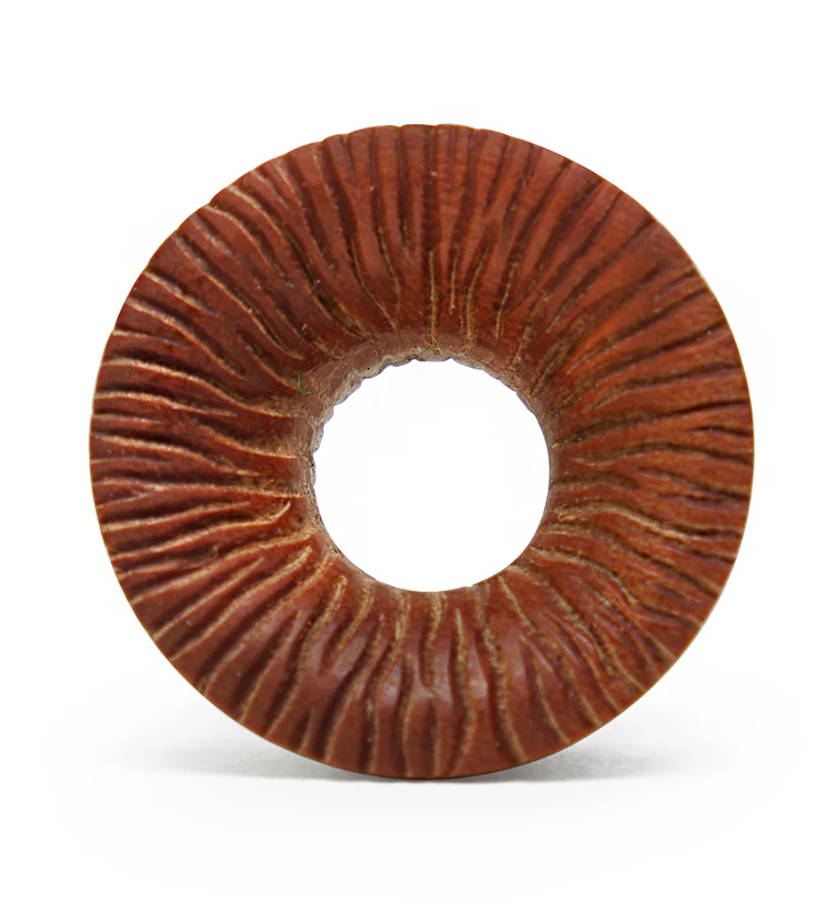 Score Saba Wood Mayan Flare Tunnel Plugs - Image 4