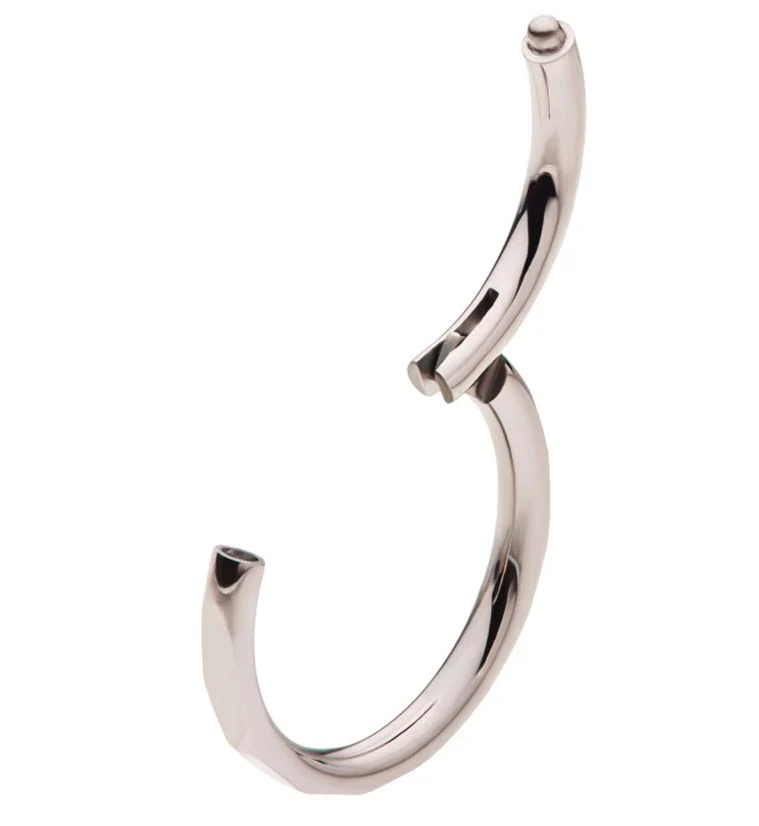 Crinkle Titanium Hinged Segment Ring - Image 3
