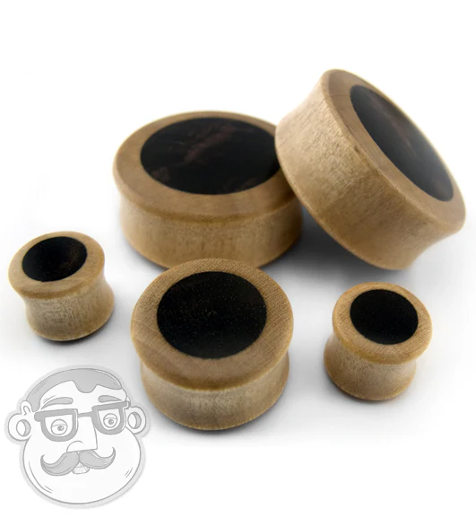 Crocodile Wood Plugs With Sono Wood Inlay - Image 3