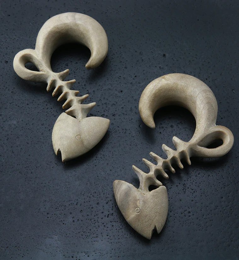 Crocodile Wooden Fish Bone Hangers - Image 4