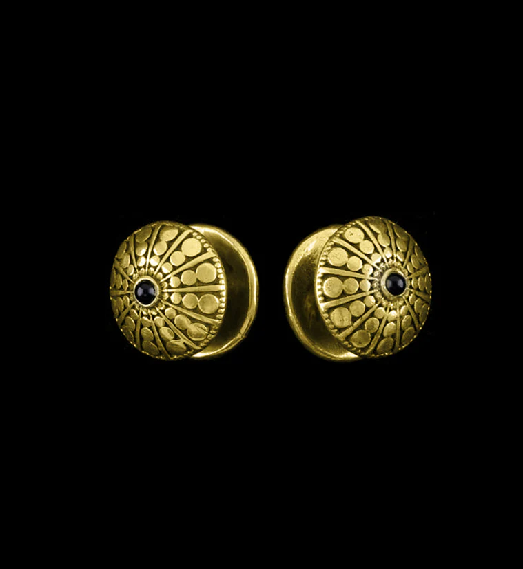 Crop Disk Golden Brass Mini Ear Weights