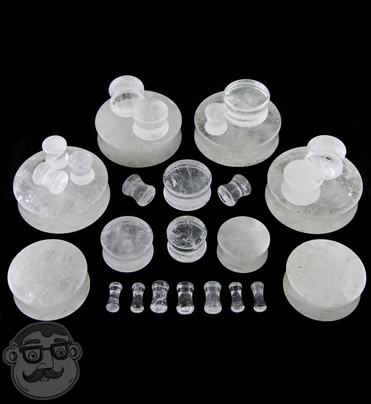 Crystal Quartz Stone Plugs - Image 5