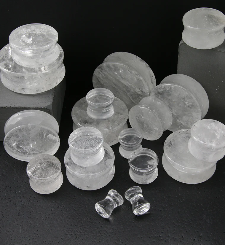 Crystal Quartz Stone Plugs - Image 6