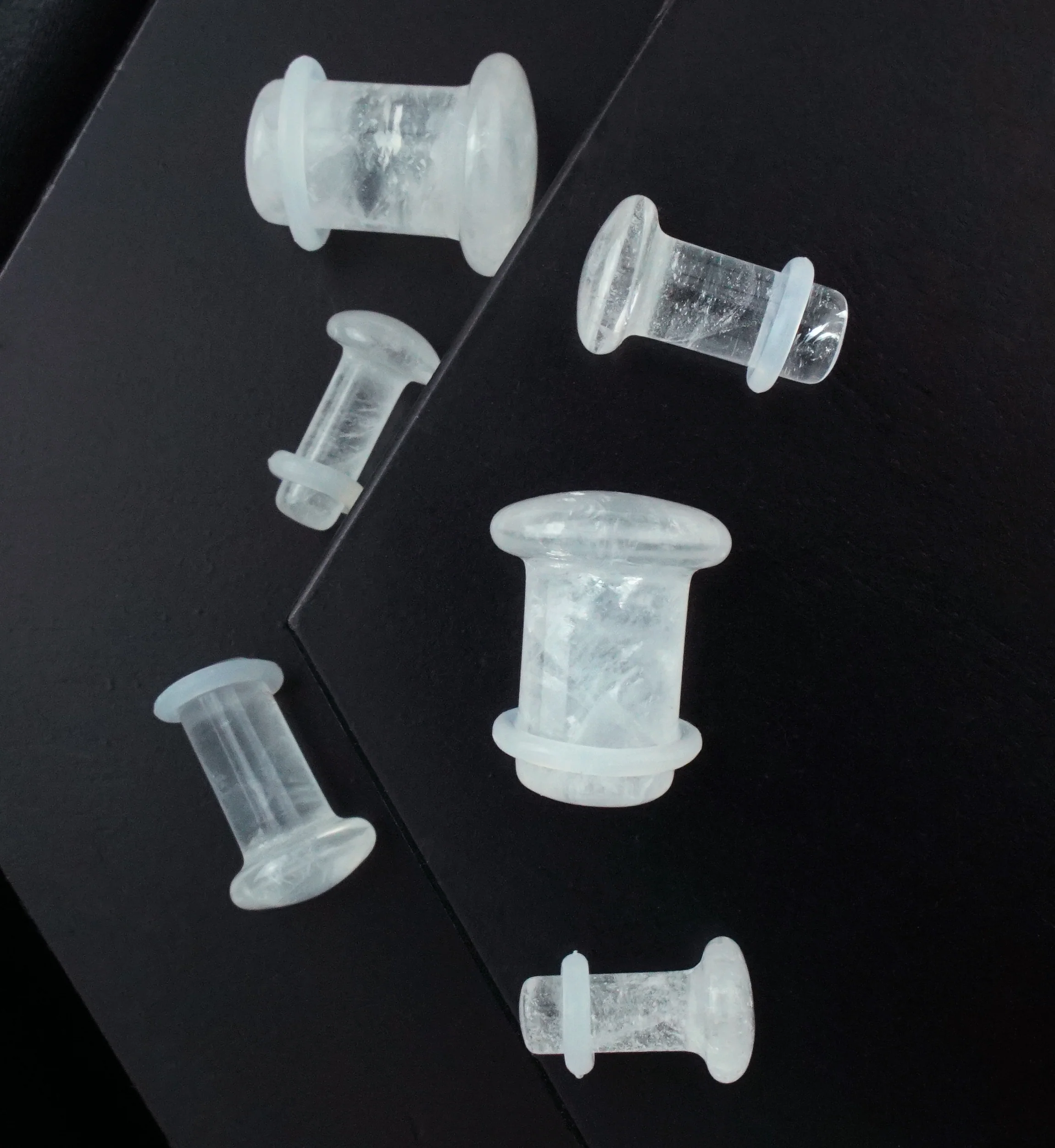 Crystal Quartz Stone Plugs - Single Flare - Image 2