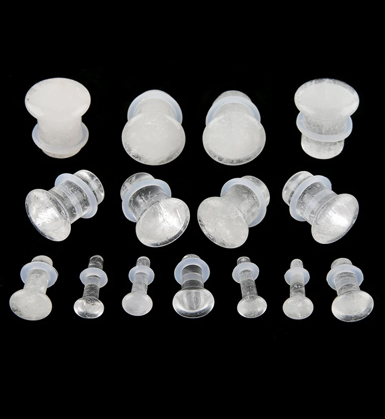 Crystal Quartz Stone Plugs - Single Flare - Image 4