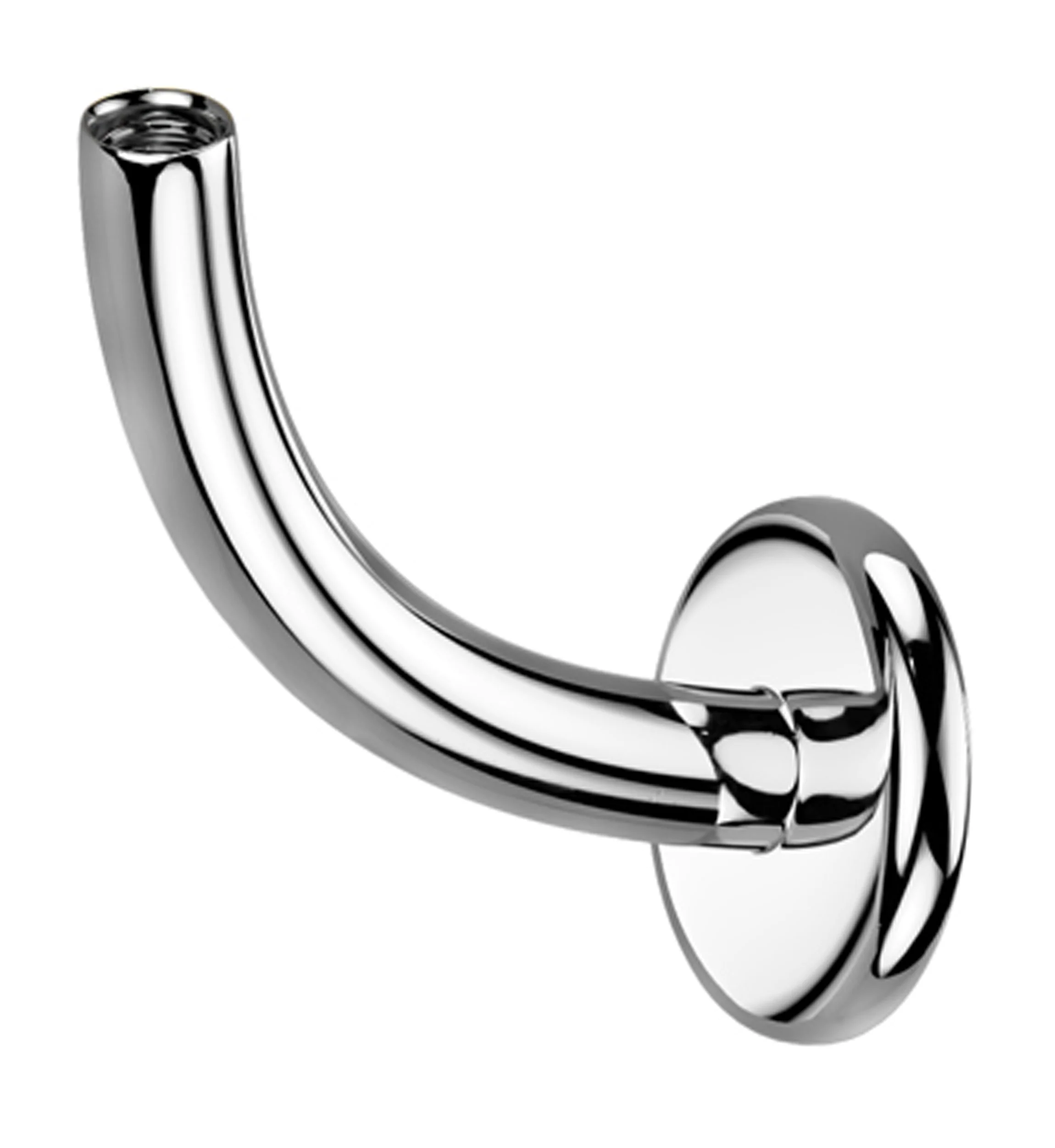 Curved Internally Threaded Titanium Flat Back Barbell (Post Only)