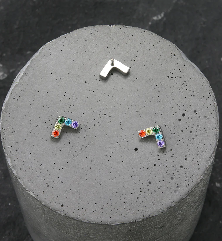 Dart Rainbow CZ Internally Threaded Titanium Top - Image 2
